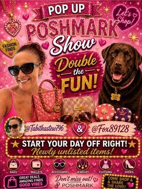 Double the Fun Pop Up Poshmark Share Show! Today at 9:30AM EST.